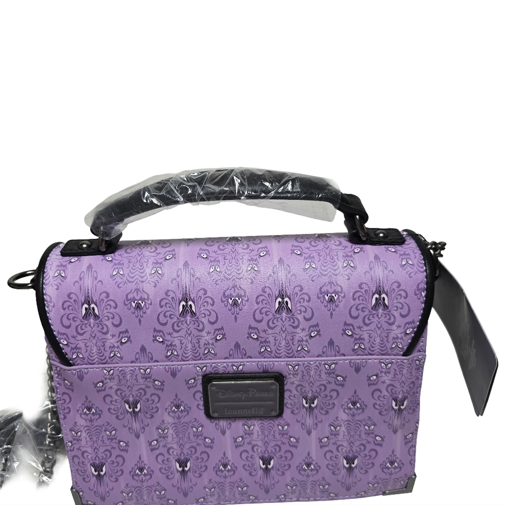Disney Parks Loungefly Haunted Mansion Wallpaper Crossbody Bag NWT - Picture 3 of 5